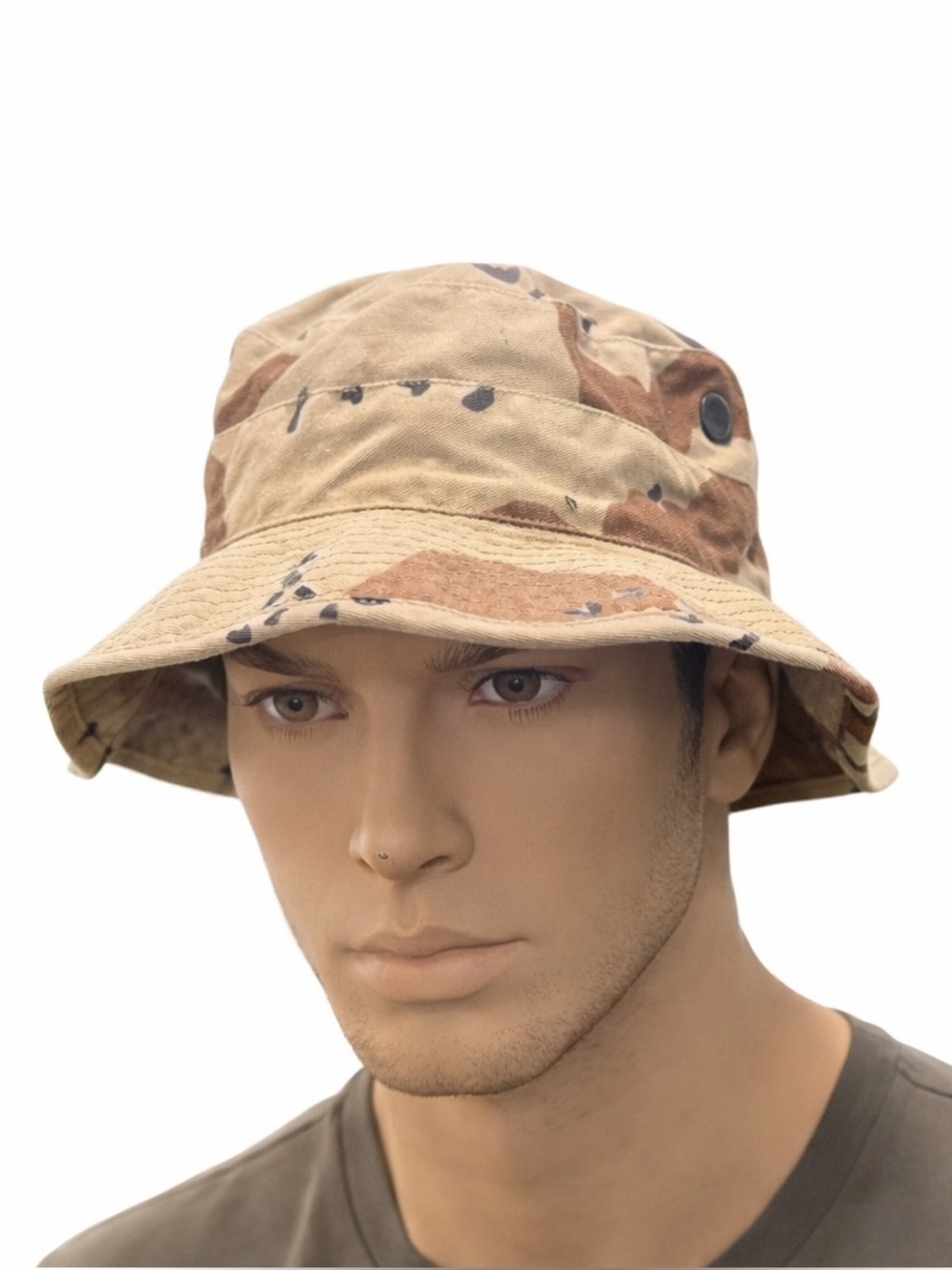 Bernard Cap Co Vintage Unisex Bucket Sun Hat Desert Camouflage Sz 7.5